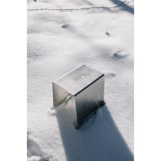 Como Aluminum Stool by Form & Eisen For Sale - Image 10 of 18