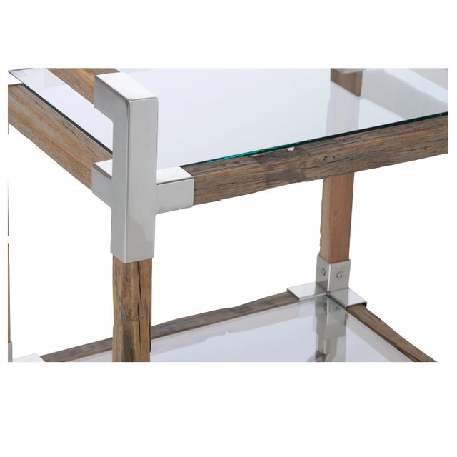 Wildwood Rustic Glam Bar Cart, Small For Sale - Image 4 of 4