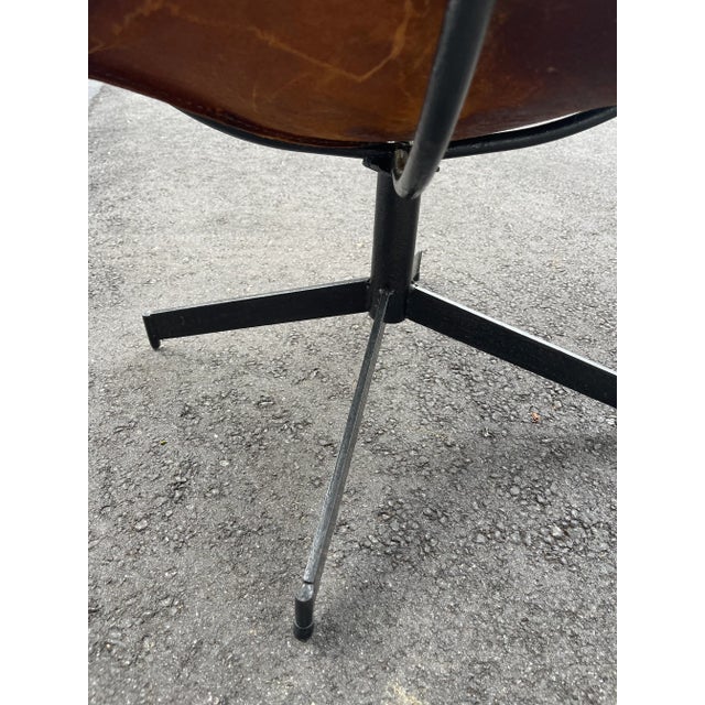 Leathercraft William Katavolos Leather Sling Chair and Ottoman For Sale - Image 4 of 7