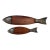 Vintage Mid-Century Modern MCM Fish Metal Wood Wall Art Plaques Platter Sculpture For Sale