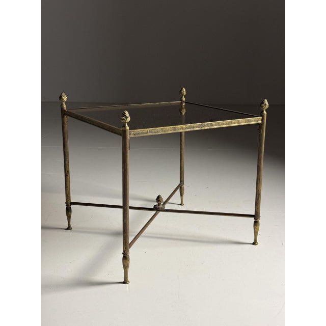 Brass Side Table in the style of Maison Bagues For Sale - Image 4 of 14