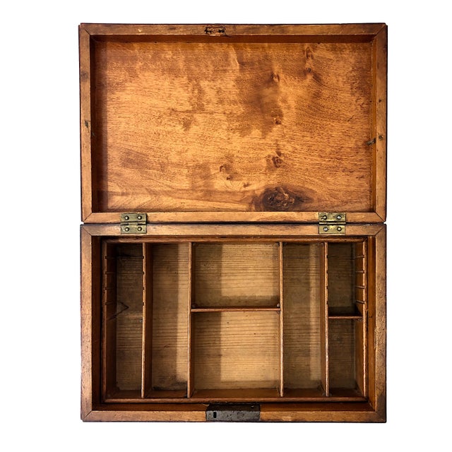 Chocolate Mid 19th-Century American Eagle Inlaid Document Box With Inset Tray For Sale - Image 8 of 11