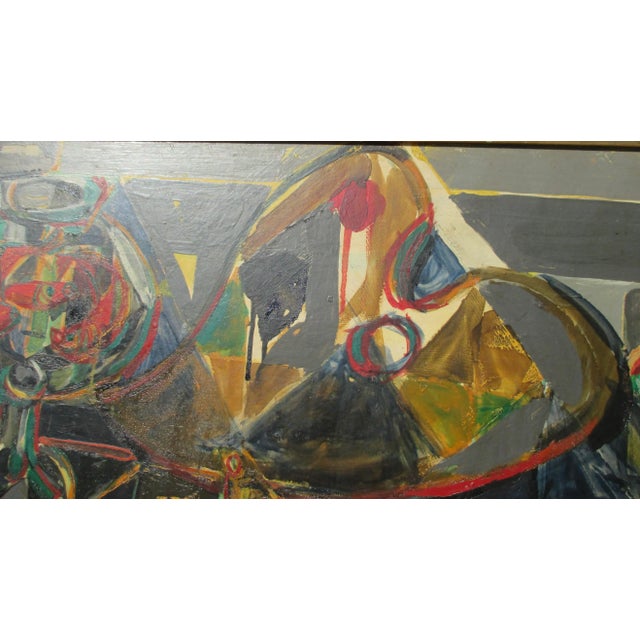 Blue Michel Patrix Stilllife on Panel Circa 1950's For Sale - Image 8 of 11