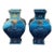 Pair of Monumental Vintage Cloisonné Enamel Fang Zun Vases – Beast Mask & Archaic Motif For Sale
