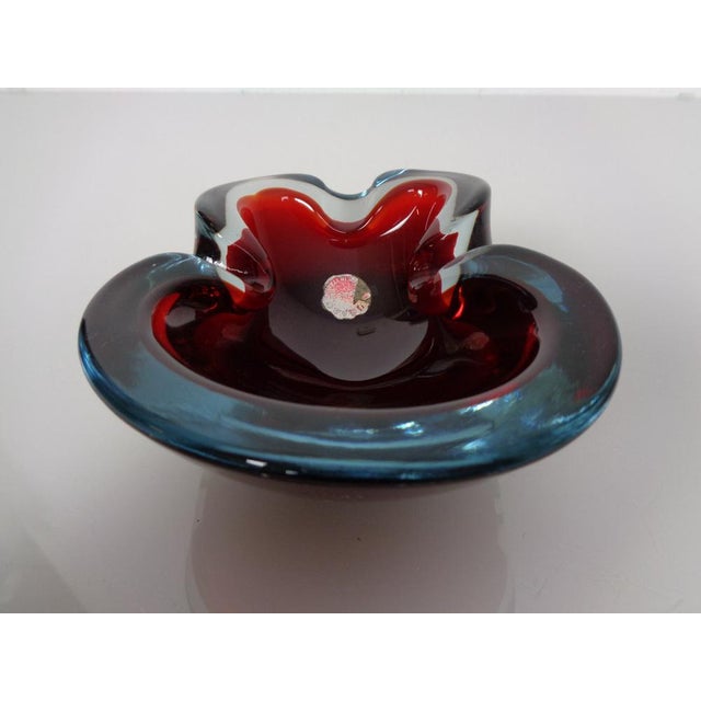Sommerso Murano Glass Ashtray, Italy, 1960s For Sale - Image 4 of 14