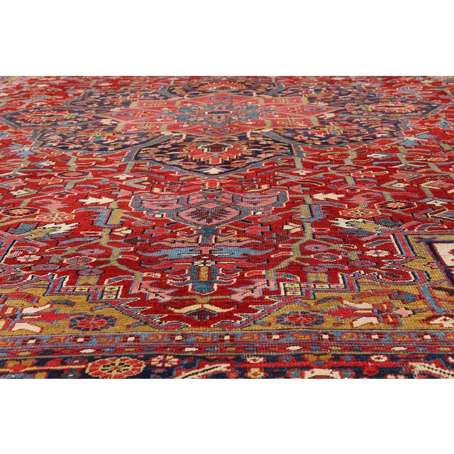 Late 19th Century Late 19th Century Persian Heriz Rug, 10'00 X 13'10 For Sale - Image 5 of 10