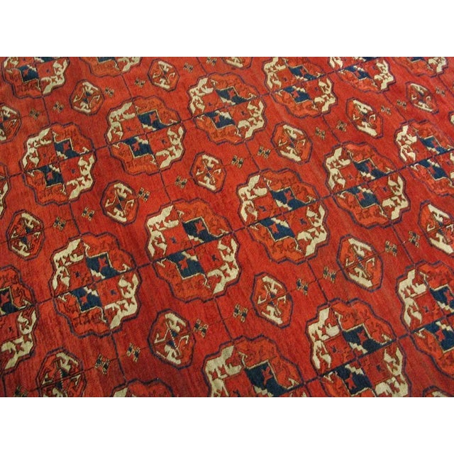 Mid 19th Century Mid 19th Century Central Asian Tekke Turkmen Main Carpet ( 6'6" x 9'-198 x 275 ) For Sale - Image 5 of 7