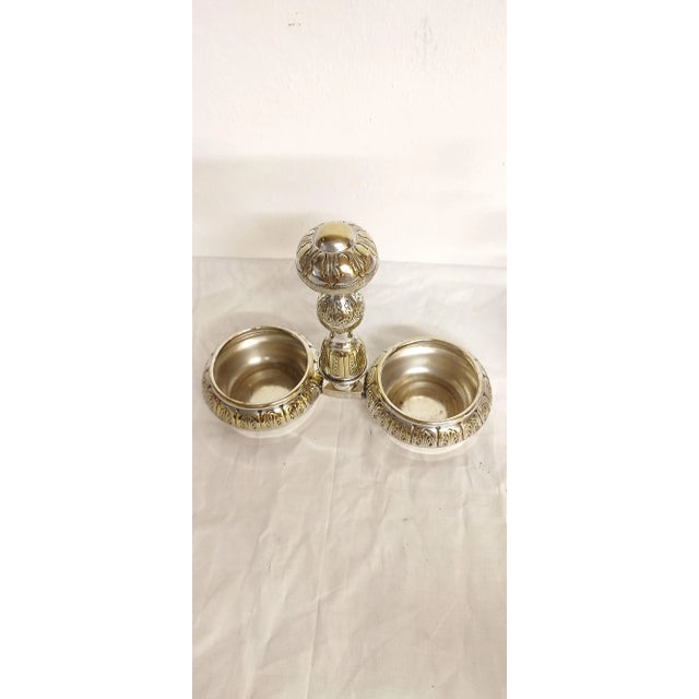 Metal Metal and Carved Glass Vinegar Set, France, 1950s, Set of 3 For Sale - Image 7 of 13