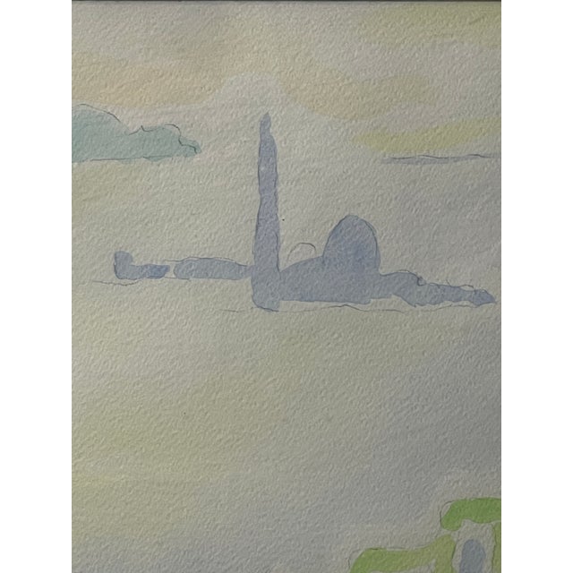 Virgilio Guidi, St. Mark's Basin, 20th Century, Watercolor, Framed For Sale - Image 4 of 8