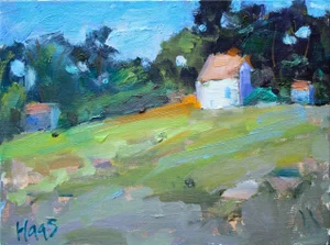 Mendocino Charm, Contemporary Impressionist Landscape Oil Painting