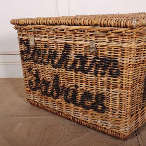 English Wicker Log Basket, 1890s For Sale - Image 5 of 7