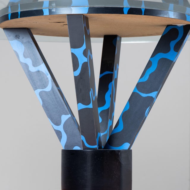 Vintage Table with Round Top, 1980 For Sale - Image 9 of 12