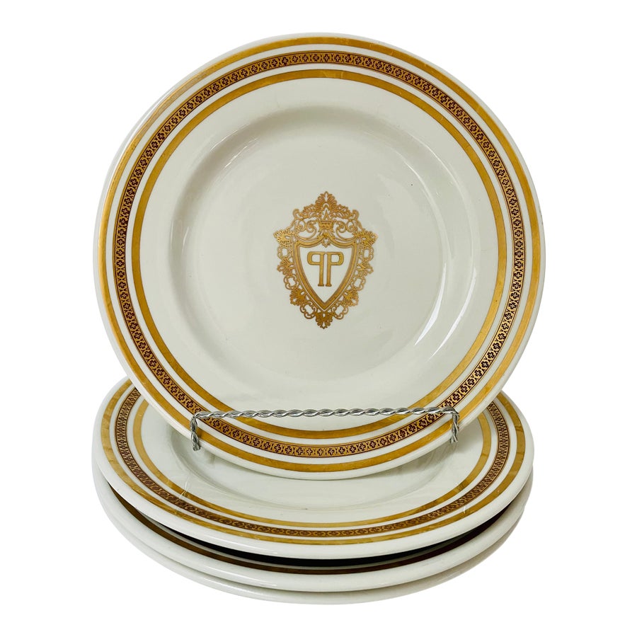 Rare Vintage Famous Plaza Hotel New York Dinner Plates | Chairish