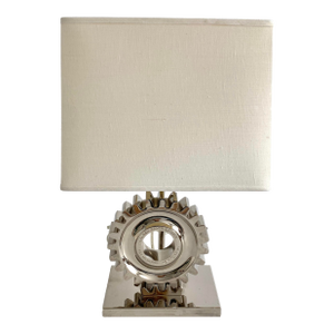 Vintage Ralph Lauren Chrome Gear Table Lamp