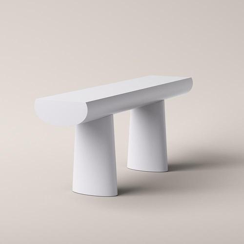 Light Grey Wood Console Table by Aldo Bakker for Karakter For Sale - Image 3 of 15