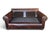 Restoration Hardware Brown Leather Two-Cushion Sofa With Rolled Arms and Bun Feet For Sale - Image 11 of 14