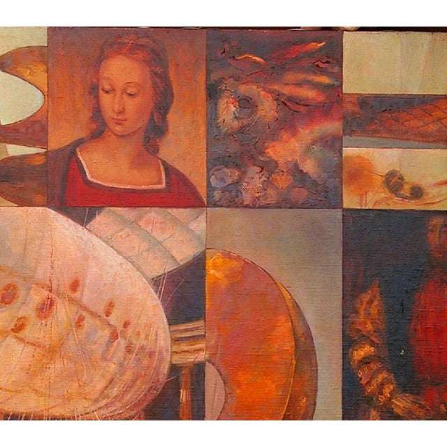 Abstract Abstract Painting Avant-Garde Expressionisme Antique Oil Painting Original Soviet Art Ukrainian Artist Schigolev 74-87 For Sale - Image 3 of 6