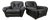 Vintage Club Chairs in Black Leather, 1970, Set of 2 For Sale