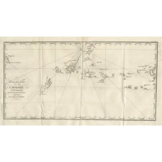 Antique Map of the Caroline Islands and Early Exploration of the Pacific, 1760s For Sale