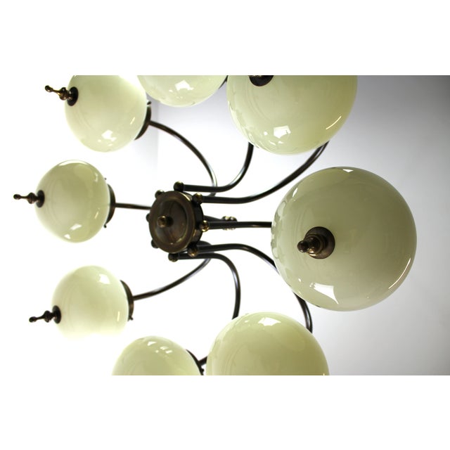 1970s Eight-Light Chandelier in the style of Hugo Gorge, 1970s For Sale - Image 5 of 8
