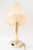 Art Deco Alpaca/Brass Table Lamp with Fabric Shade Vienna, Austria, 1920s For Sale - Image 3 of 18