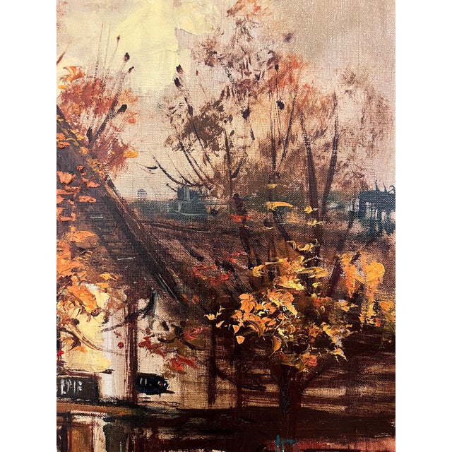 Sergio Cecchi, Paysage, Genève, Oil on Canvas, Framed For Sale - Image 4 of 13
