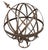 Burnt Umber Vintage Wrought Iron Armillary Sphere on Cast Stone Pedestal For Sale - Image 8 of 12
