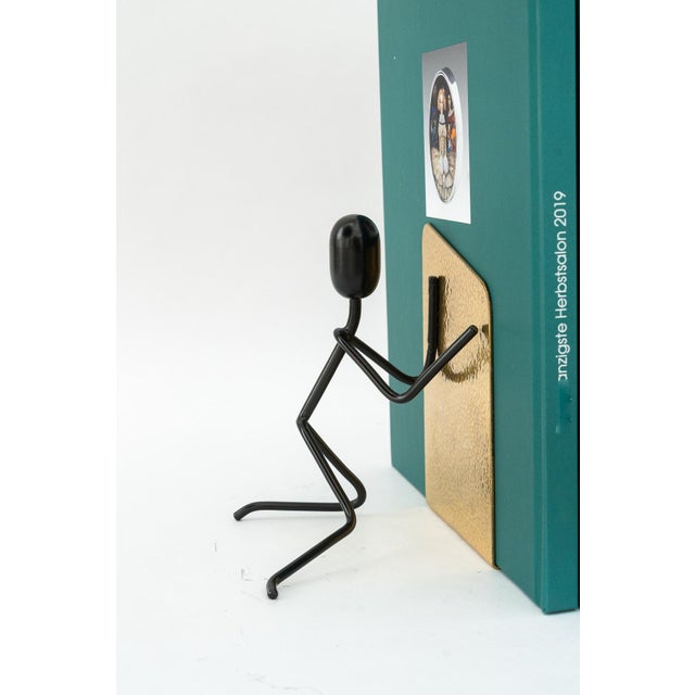 1950s Vintage Hammered Bookends, 1950s, Set of 2 For Sale - Image 5 of 15