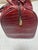 Embossed Crocodile Travel Satchel Bag, Maroon For Sale In San Francisco - Image 6 of 13