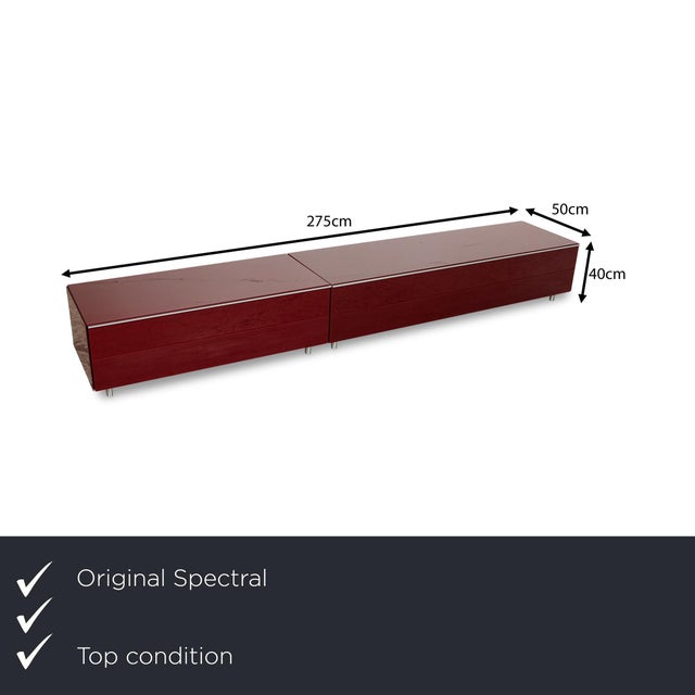 The Scala sideboard from Spectral is a real statement in the modern living room. It is made of dark red glass and has a...
