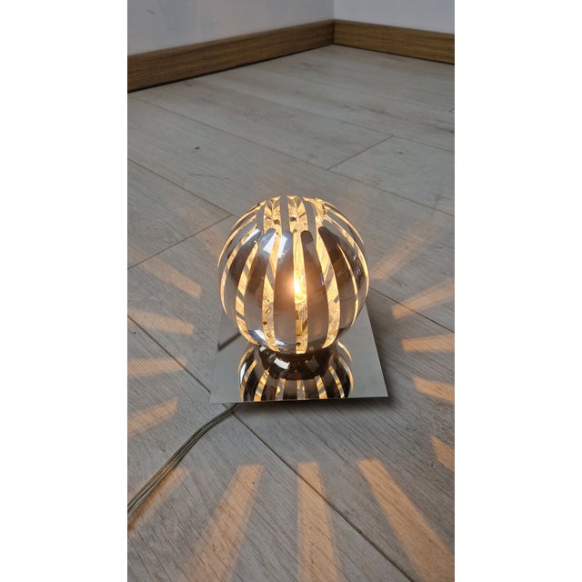 Chromed Metal Table Lamps with Touch Function, Set of 2 For Sale - Image 12 of 15