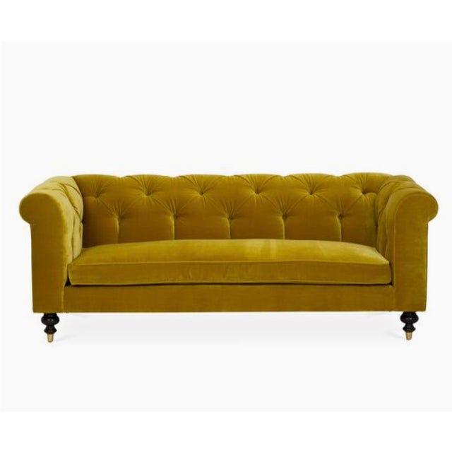 Dexter 92" Tufted Chesterfield Sofa, Velvet For Sale - Image 11 of 11
