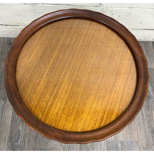 Vintage Queen Anne Traditional Style Pie Crust Side Table Accent Table For Sale - Image 12 of 13