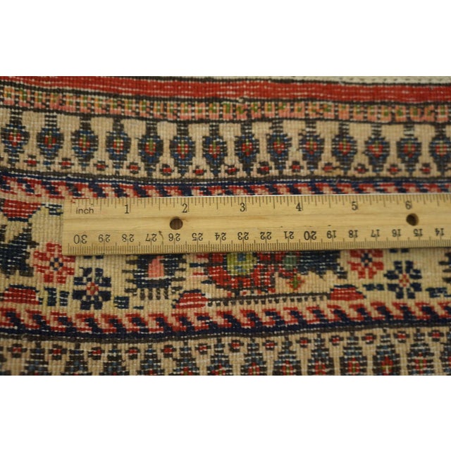 Ivory Outstanding Ivory Color With Special Paneled Garden and Medallions Antique Persian Qum Rug For Sale - Image 8 of 8