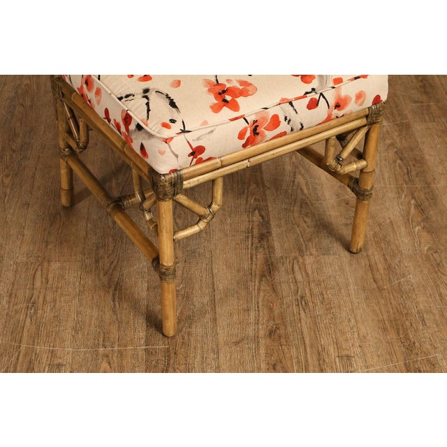 Chinese Chippendale Style Set Of Four Rattan Bamboo Dining Chairs For Sale - Image 14 of 18