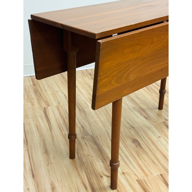 Vintage Turned Wood Drop Leaf Table For Sale - Image 14 of 18