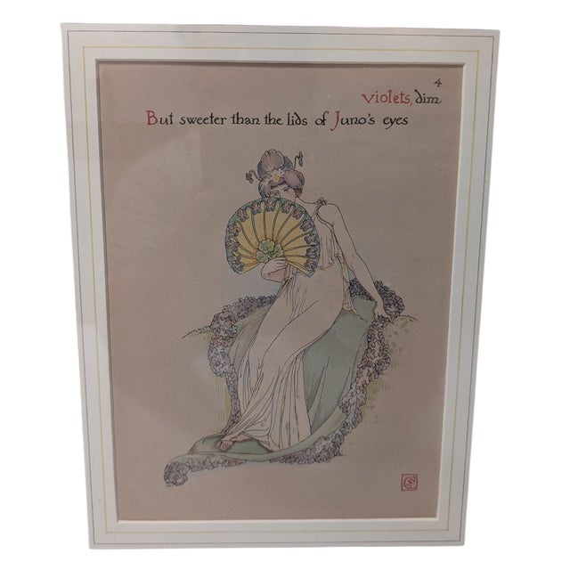 Two Framed Walter Crane Prints, 1889- Set of 2 For Sale In Boston - Image 6 of 7