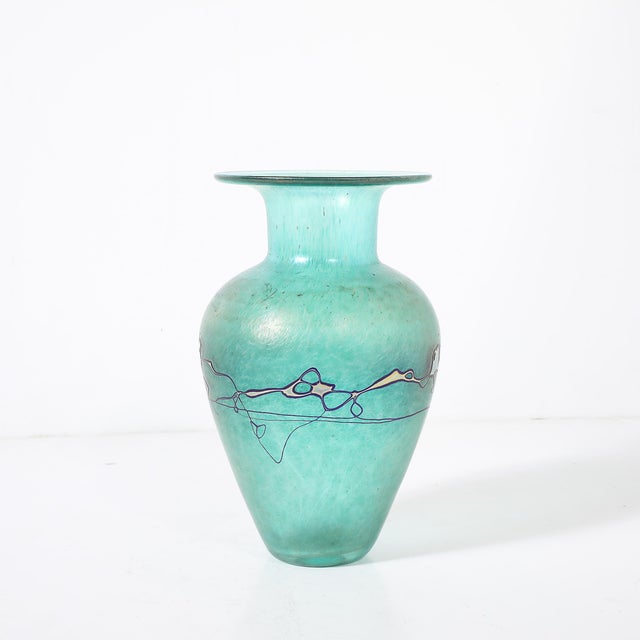 Mid-Century Modern Mid-Century Modernist Hand-Blown Art Glass Vase Signed Robert Held For Sale - Image 3 of 12