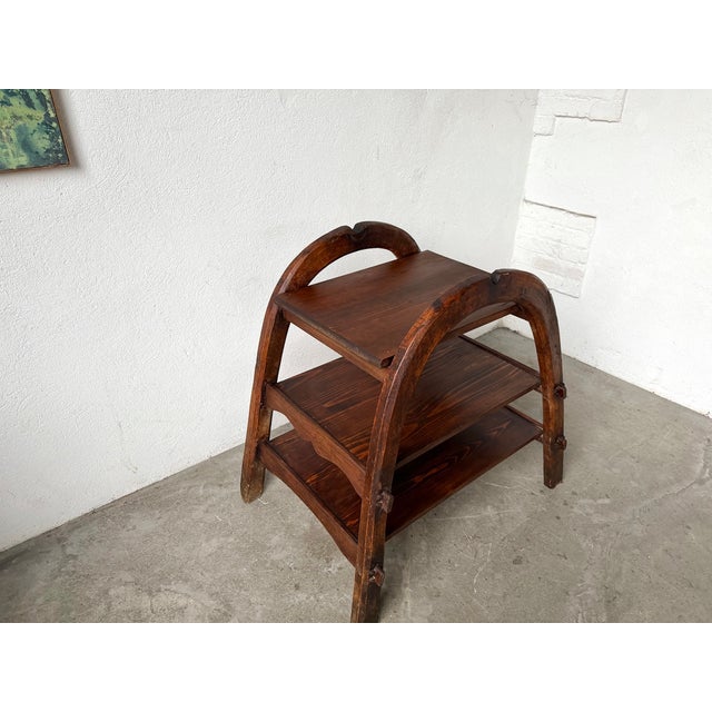 Wood Brutalist Wood Shelf, 1950s For Sale - Image 7 of 18