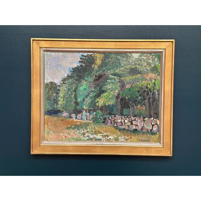 Lars Florén, Stenmuren, from Grönet, Brantevik, 1960s, Oil on Canvas, Framed For Sale - Image 9 of 16