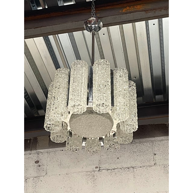 Hanging Light with Murano Tubulars from Doria Leuchten, 1960s For Sale - Image 6 of 18