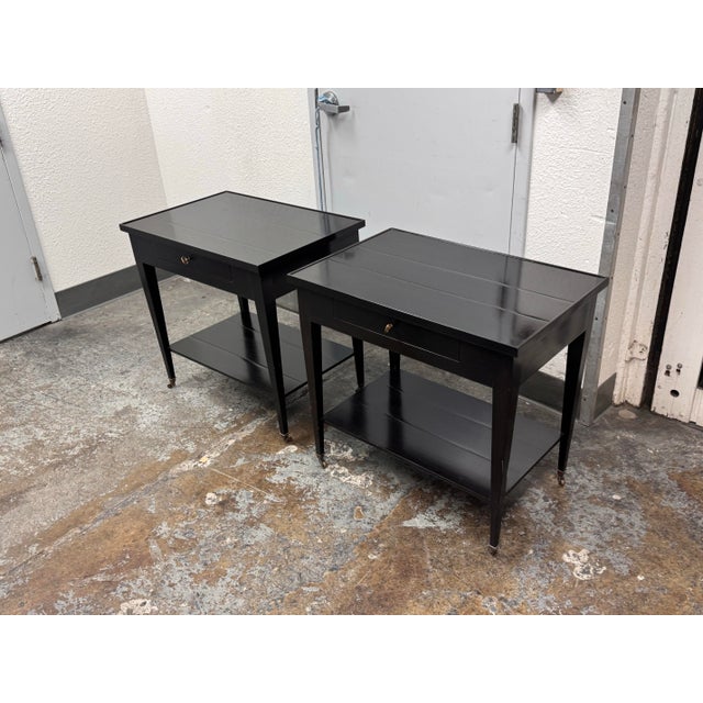 Design Plus Gallery presents a Pair of the Byron Table by David Iatesta Studio. Made from cherry wood with a faux ebony...