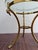 Brass Hollywood Regency Brass Swan & Glass Accent Table For Sale - Image 8 of 12