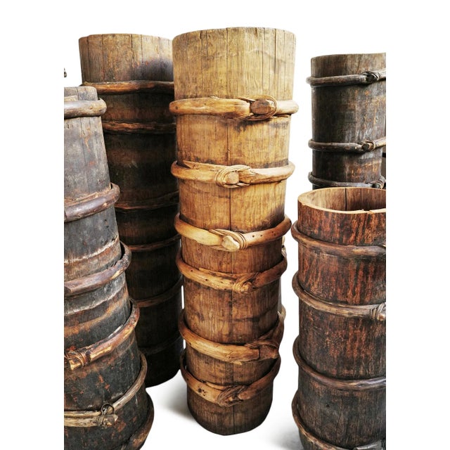 Wood Antique Butter Churn Wood Pot For Sale - Image 7 of 8