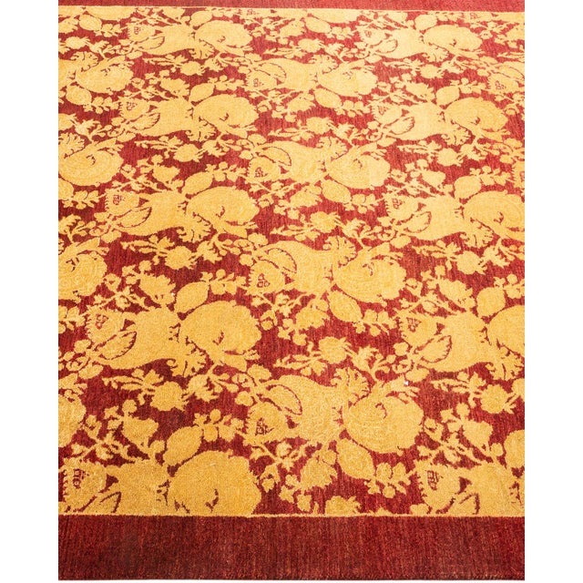 Solo Rugs Mogul Hand-Knotted Area Rug - Red, 4' 2" x 6' 1" For Sale - Image 4 of 8
