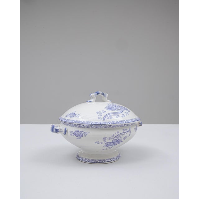 French 20th Century French Special Edition Porcelain Tureen With Lid For Sale - Image 3 of 18