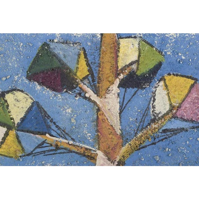 Finnish Artist, Motif of a Tree in Cubist Style, 1960s, Oil on Canvas For Sale - Image 4 of 9