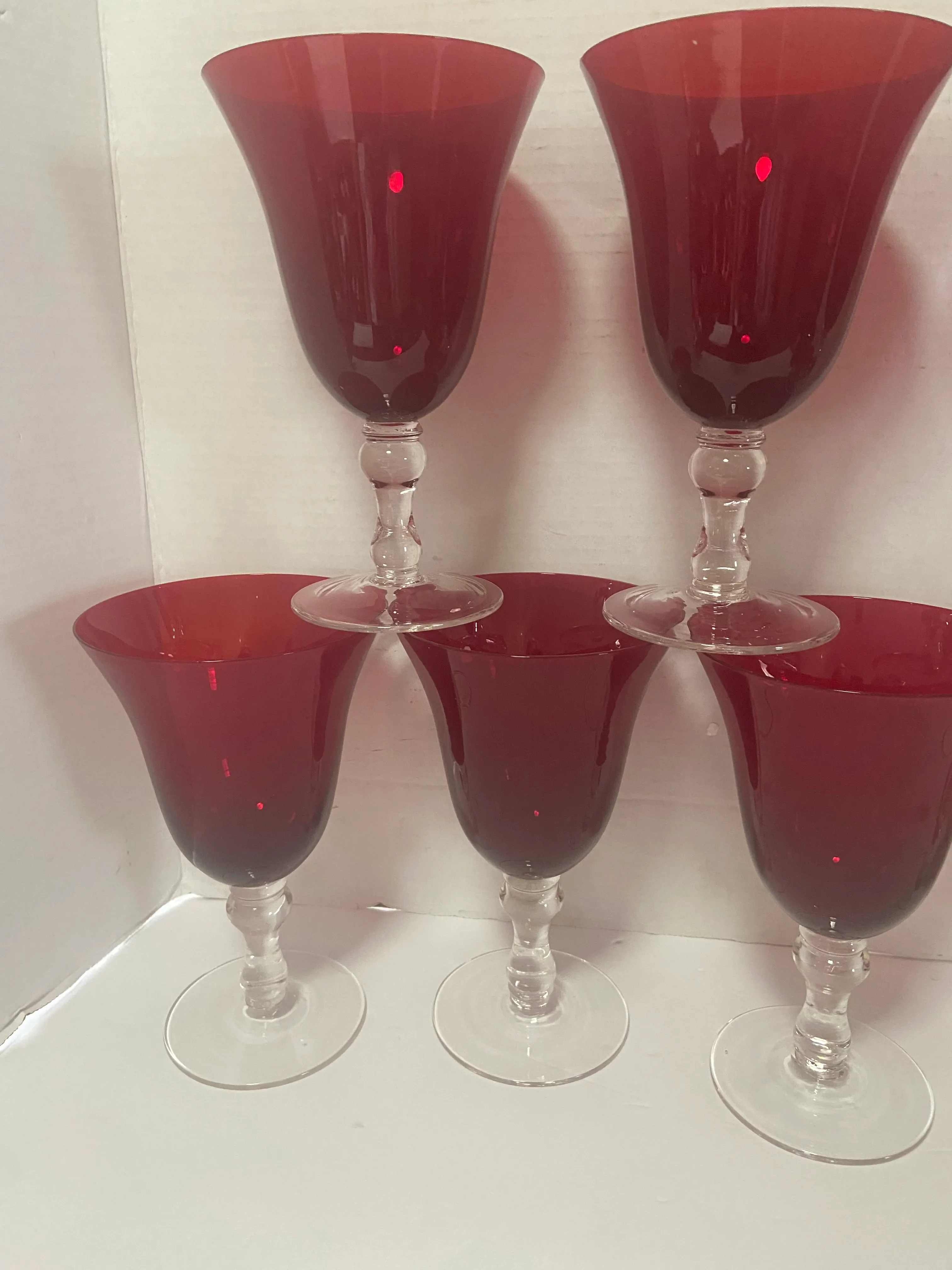 wine glasses 4 oz Reserve Nouveau Crystal Wine Glasses in Seaside Set of 4