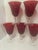 Contemporary Mid 20th Century Ruby Red Clear Wine Water Glass Goblets- Christmas Set of 8 For Sale - Image 3 of 10