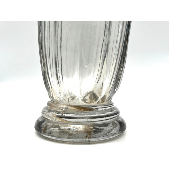Vintage Art Deco Pressed Glass Vase by Pierre Davesn, 1930s For Sale - Image 13 of 16